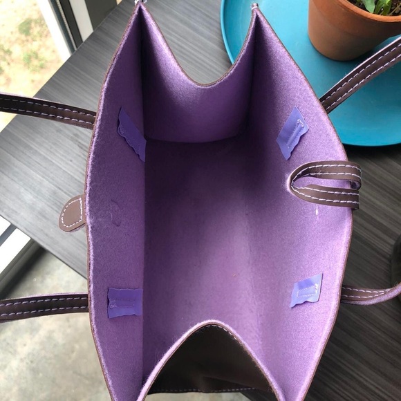 ♡ alan stuart brown and purple new york handbag ♡ - Picture 3 of 3